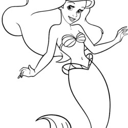 Desenho de Ariel para colorir e imprimir: número 13