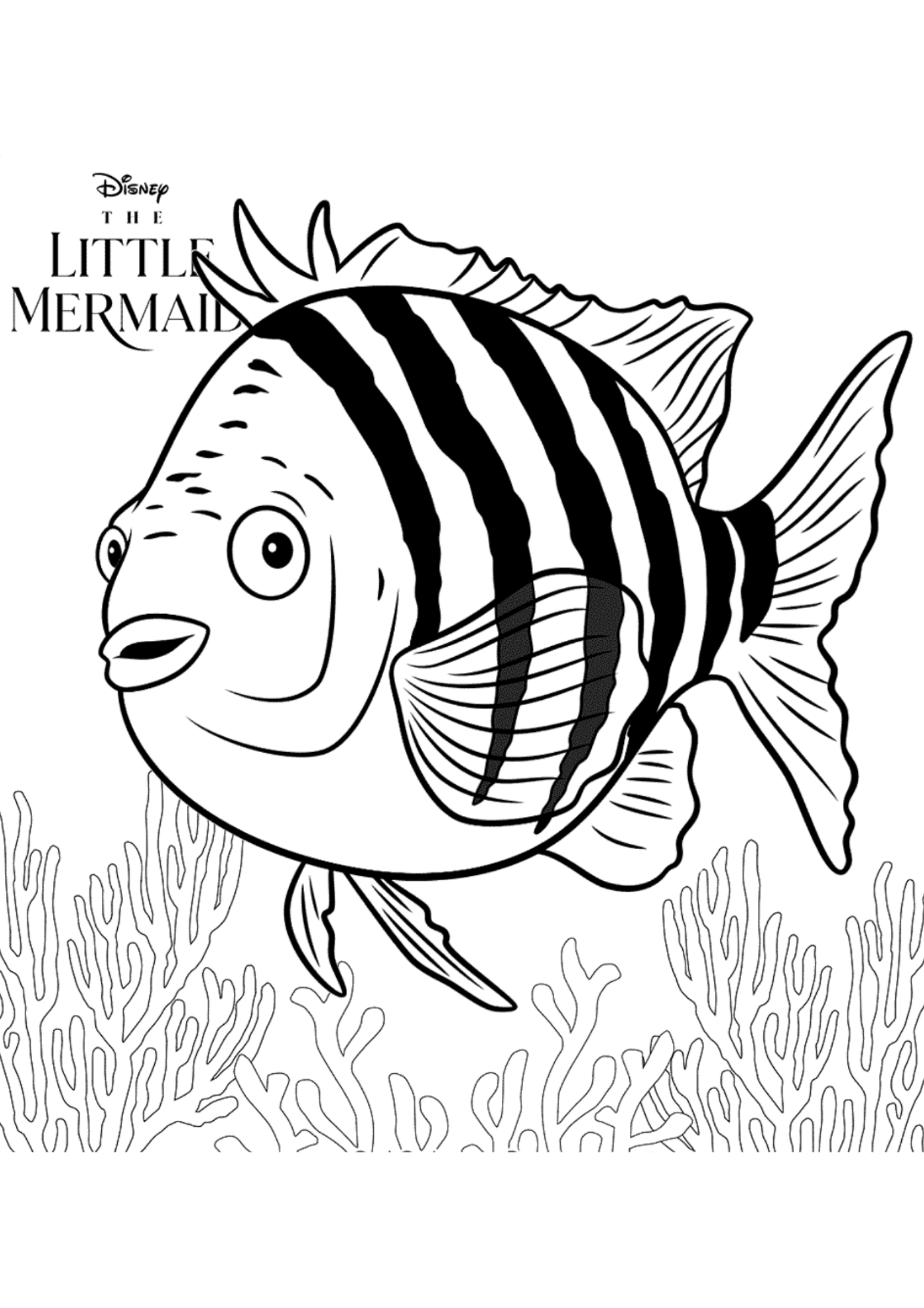Desenho de Ariel para colorir e imprimir: número 15