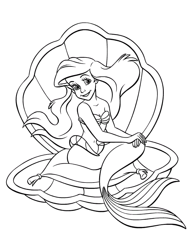 Desenho de Ariel para colorir e imprimir: número 22