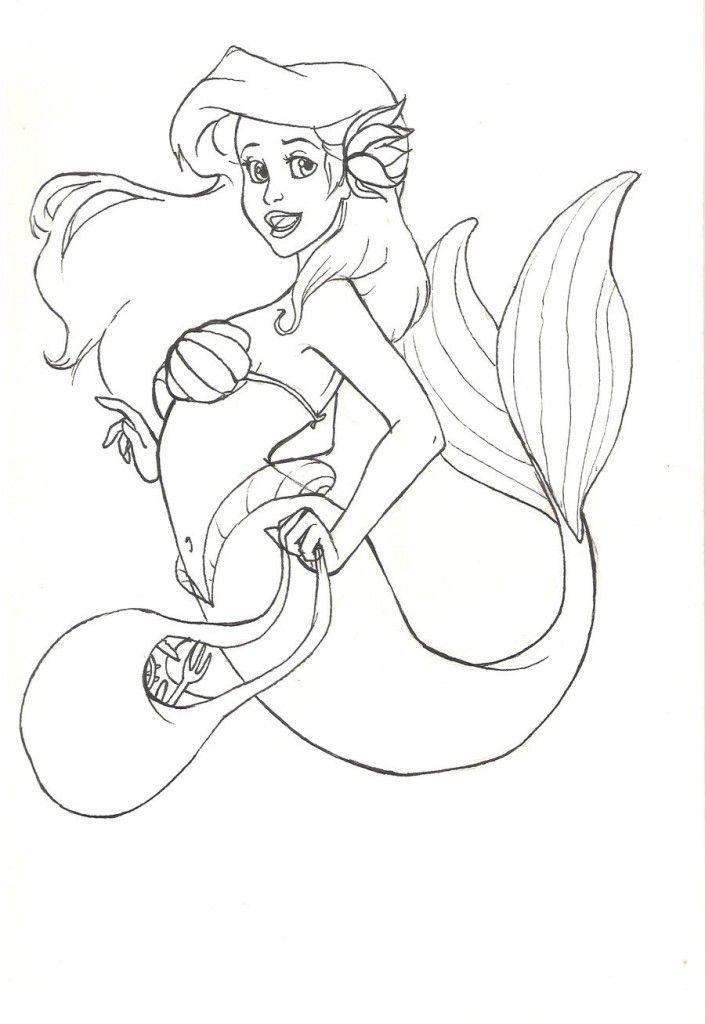 Desenho de Ariel para colorir e imprimir: número 23