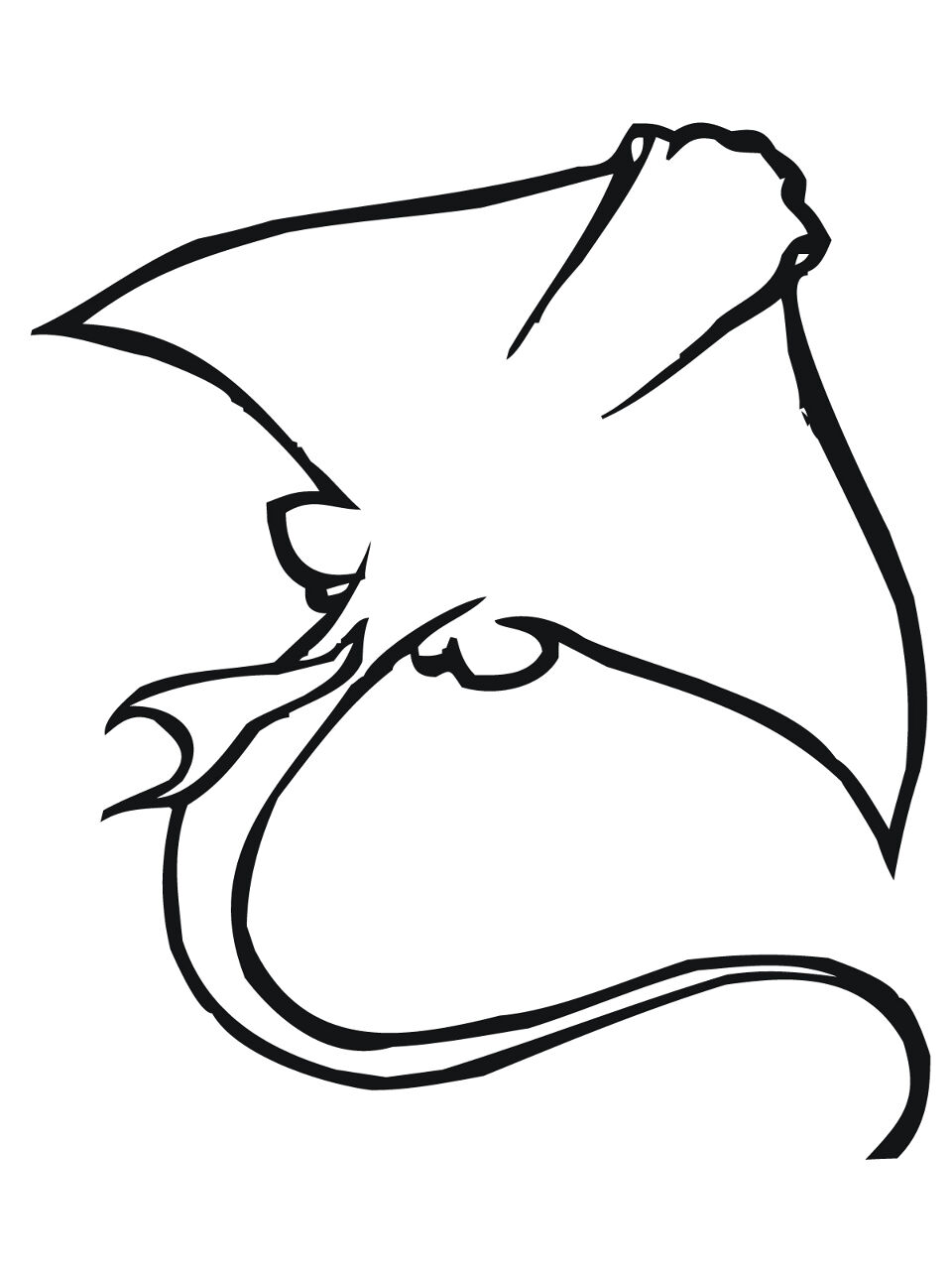 Desenho de Arraia para colorir e imprimir: número 13