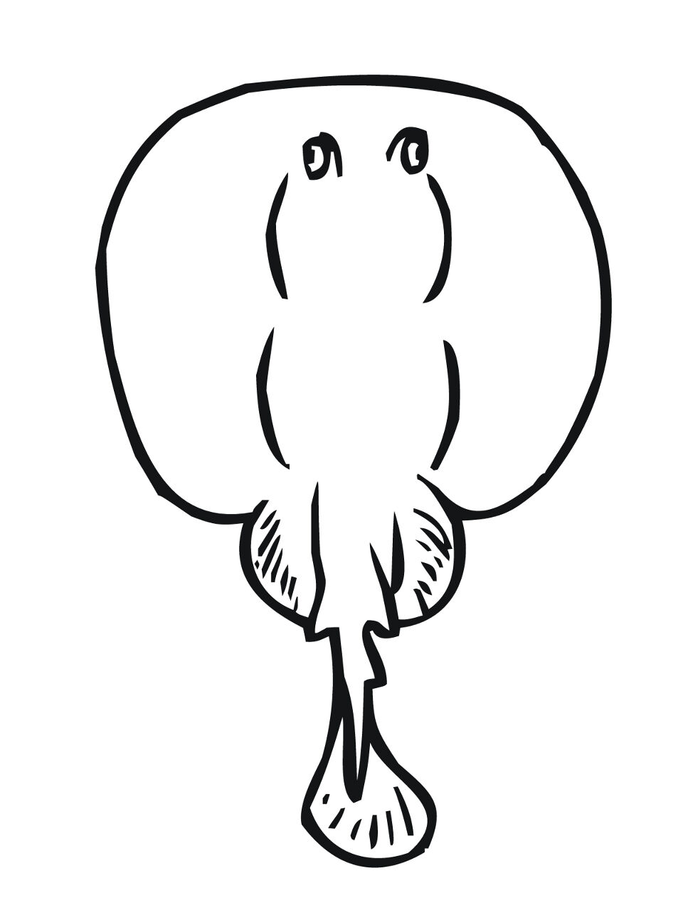 Desenho de Arraia para colorir e imprimir: número 14
