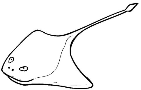 Desenho de Arraia para colorir e imprimir: número 18