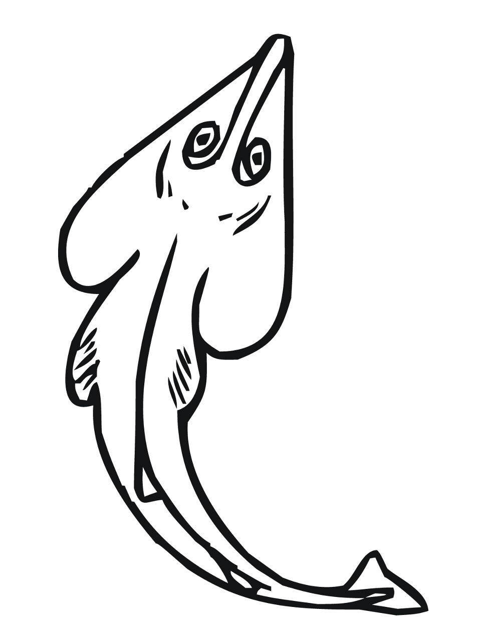 Desenho de Arraia para colorir e imprimir: número 20