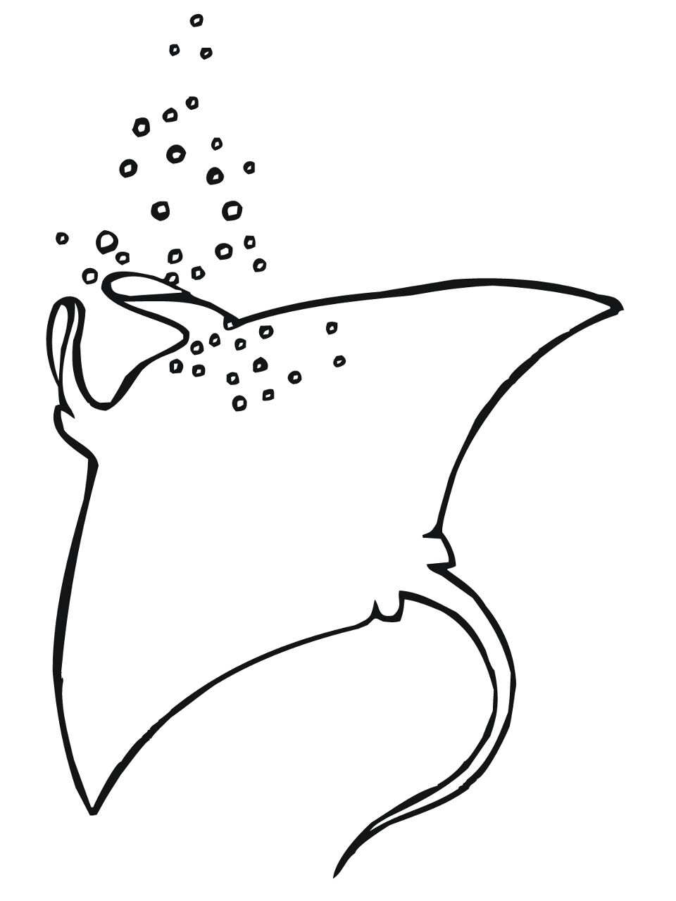 Desenho de Arraia para colorir e imprimir: número 24