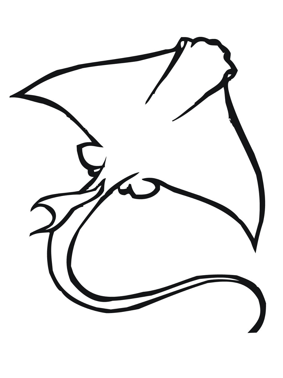 Desenho de Arraia para colorir e imprimir: número 35