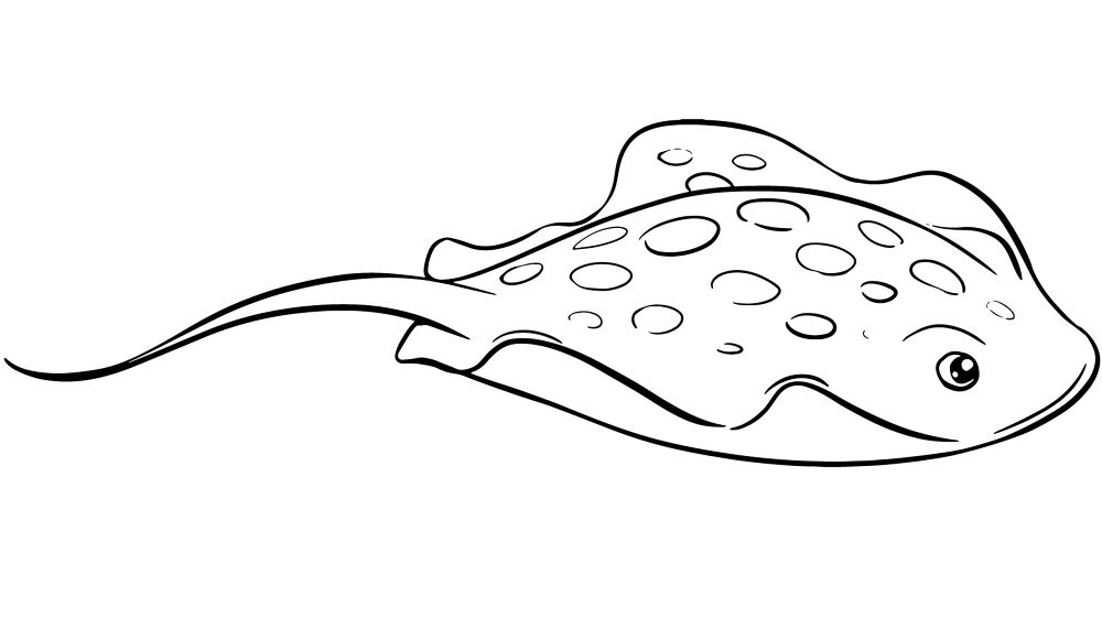 Desenho de Arraia para colorir e imprimir: número 39