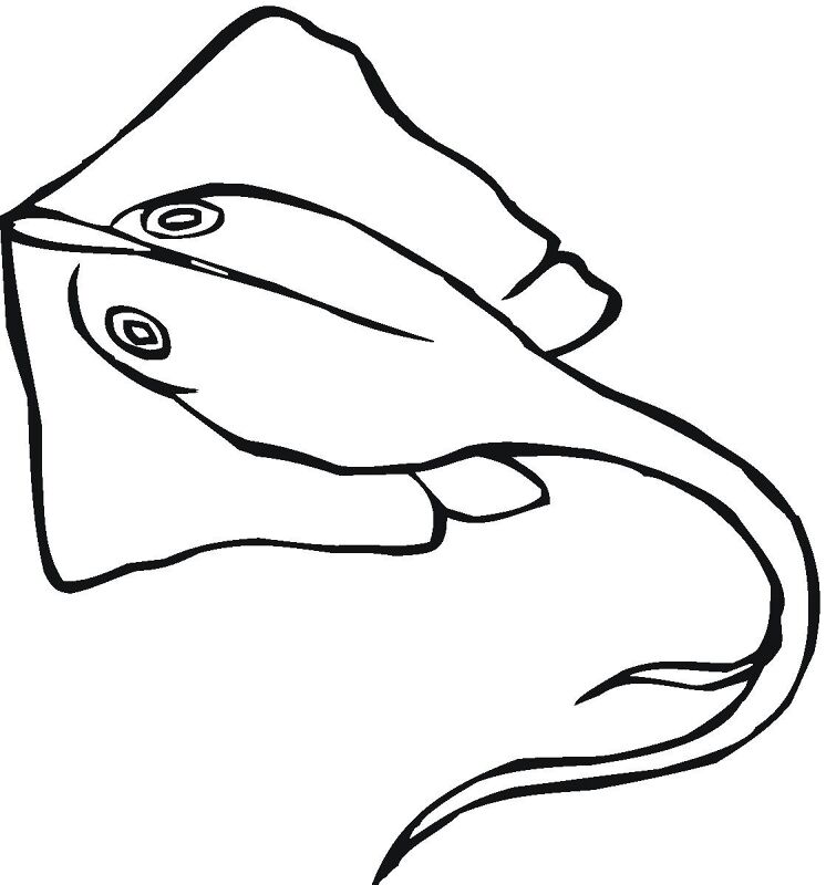 Desenho de Arraia para colorir e imprimir: número 41