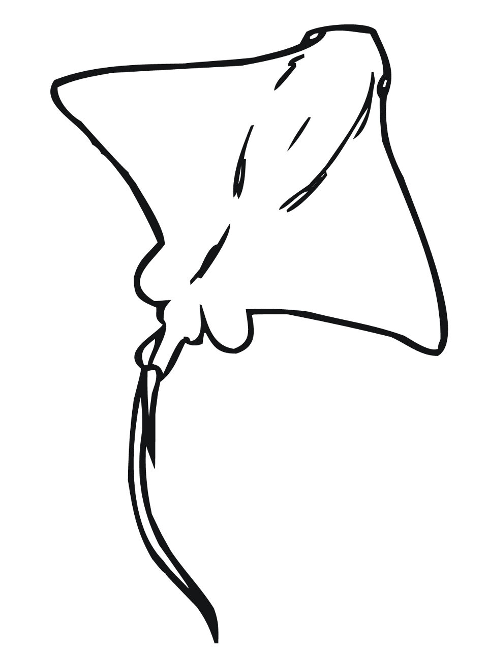 Desenho de Arraia para colorir e imprimir: número 46