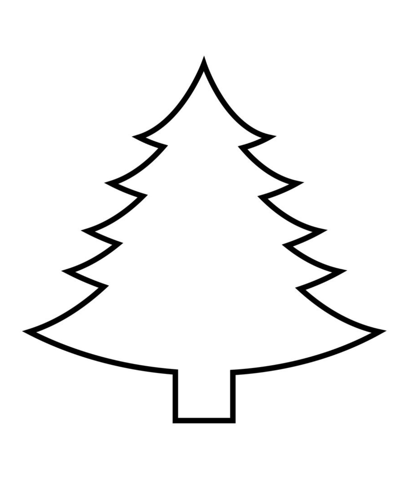 Desenho de Arvore de Natal para colorir e imprimir: número 21