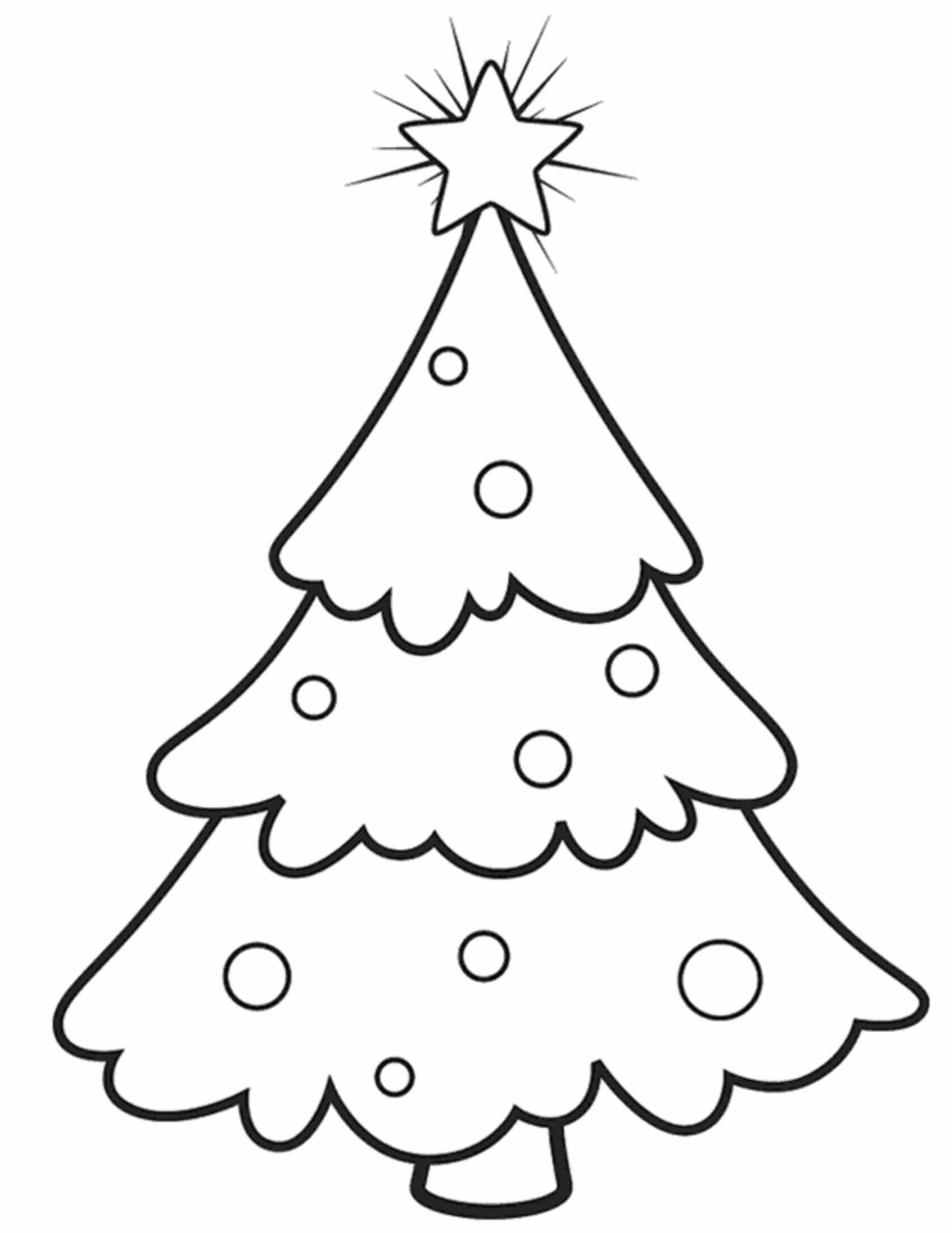 Desenho de Arvore de Natal para colorir e imprimir: número 23