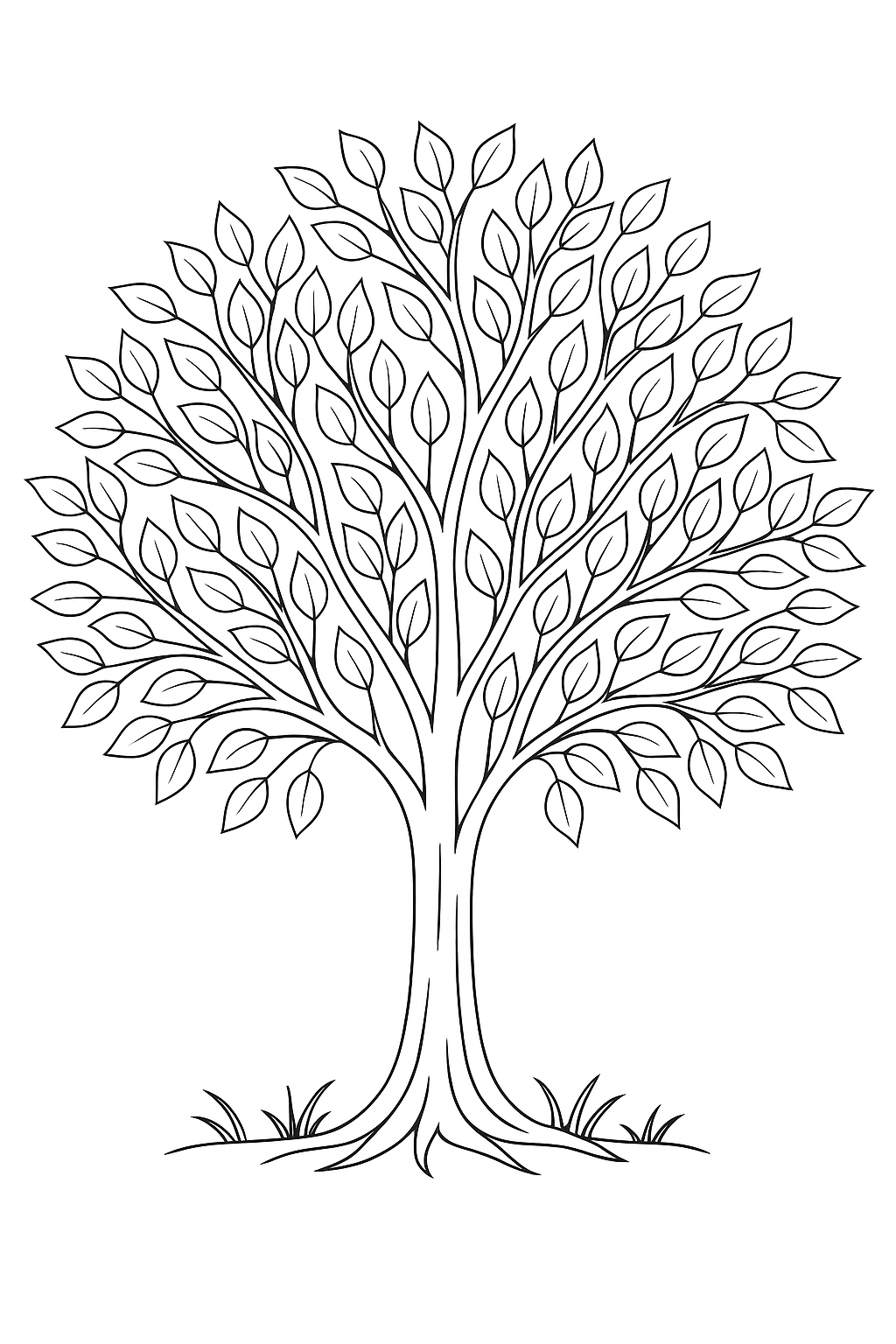Desenho de Arvores para colorir e imprimir: número 5