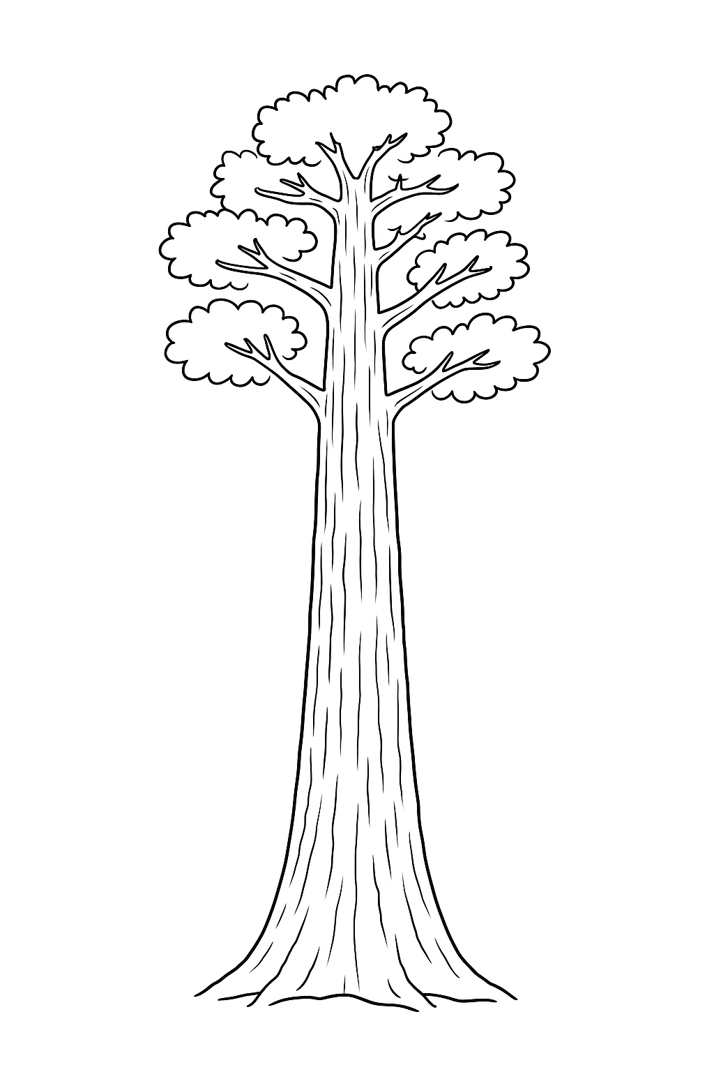 Desenho de Arvores para colorir e imprimir: número 8