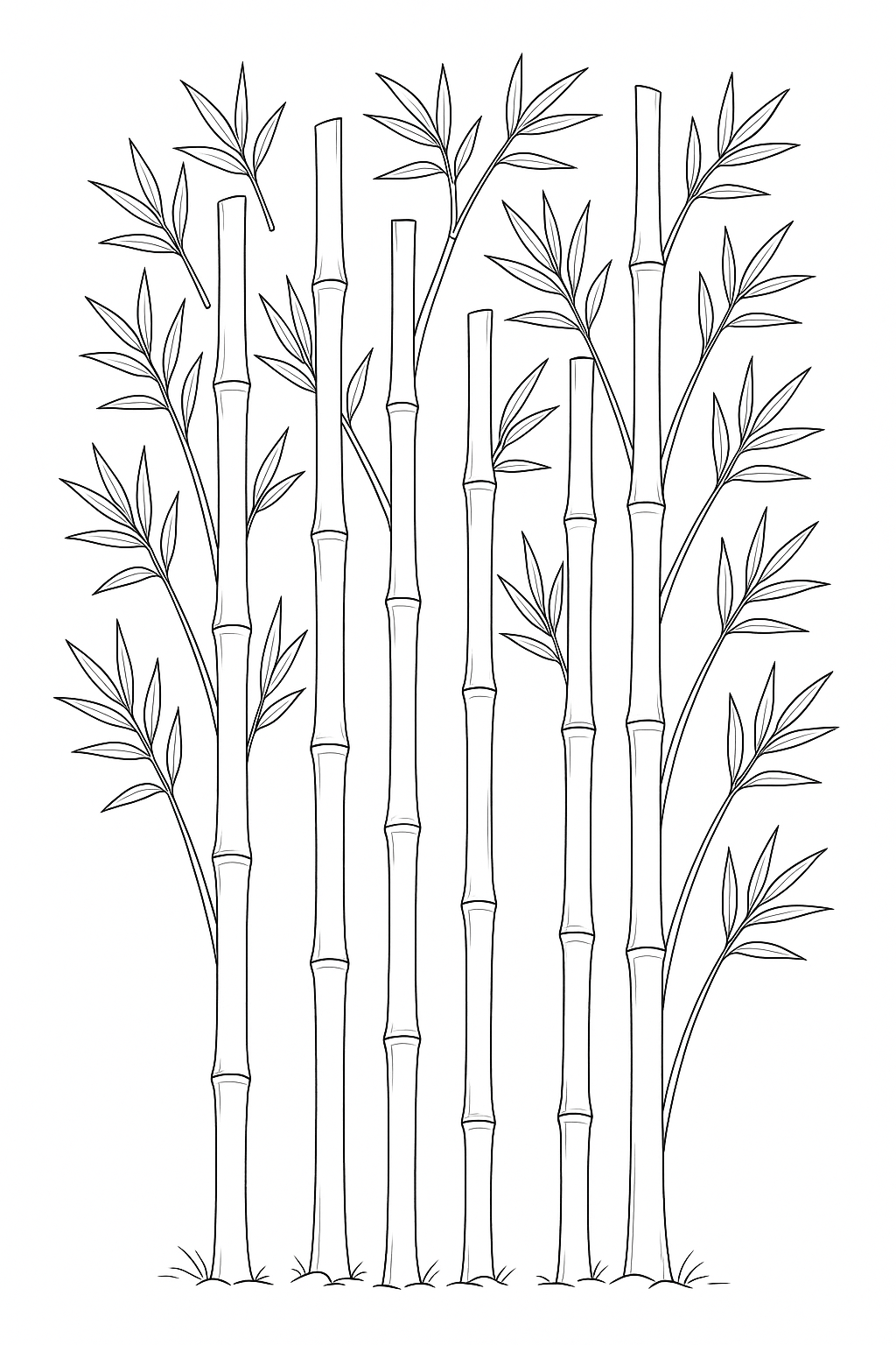 Desenho de Arvores para colorir e imprimir: número 9