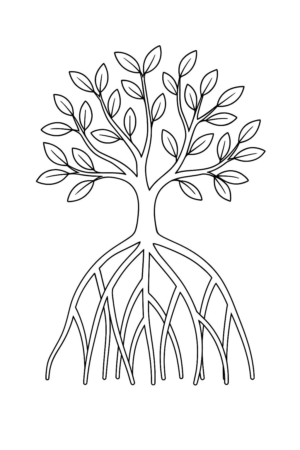 Desenho de Arvores para colorir e imprimir: número 10
