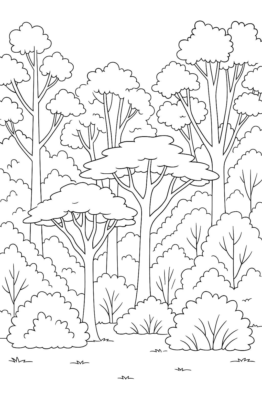 Desenho de Arvores para colorir e imprimir: número 11