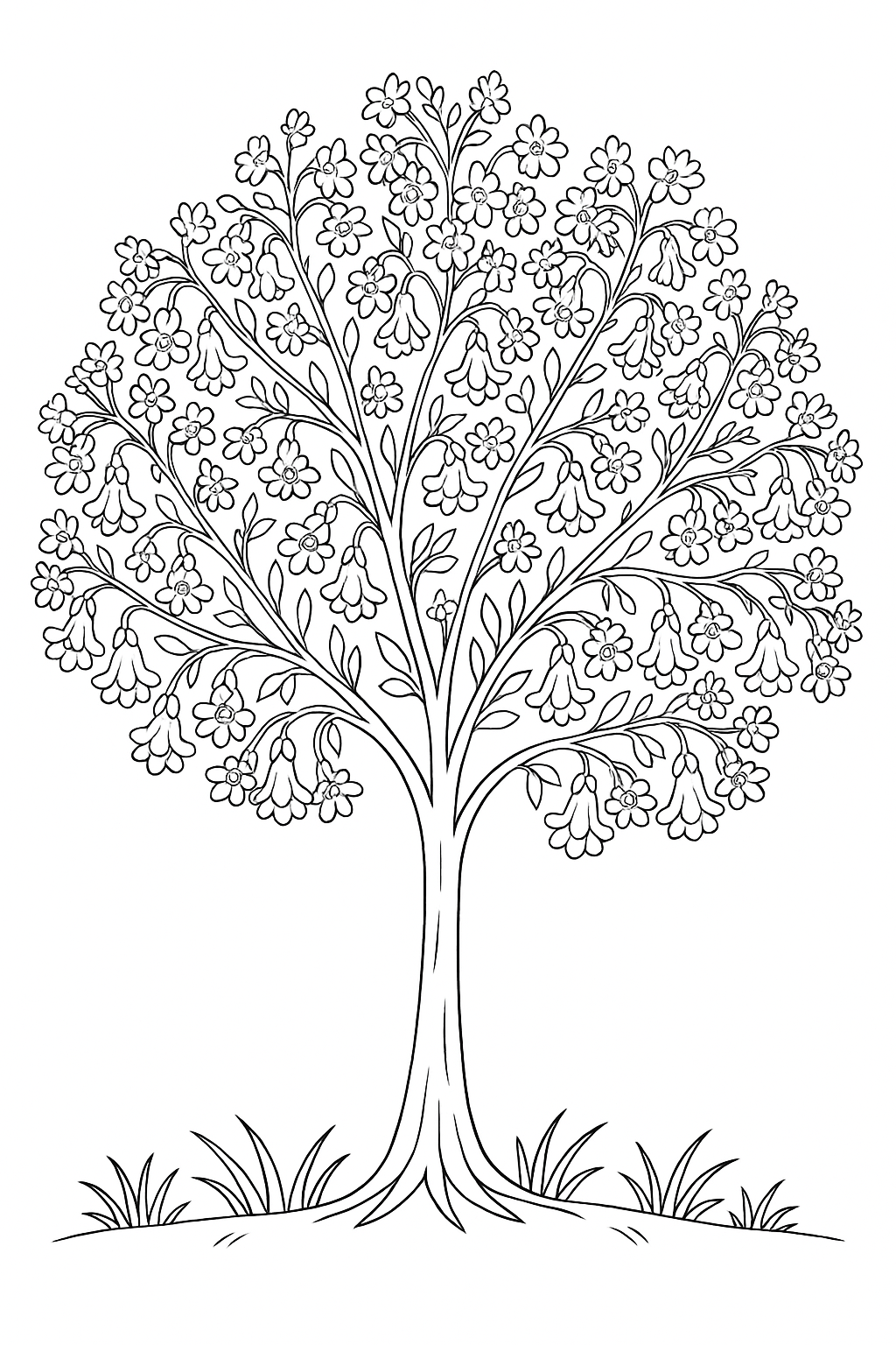 Desenho de Arvores para colorir e imprimir: número 14