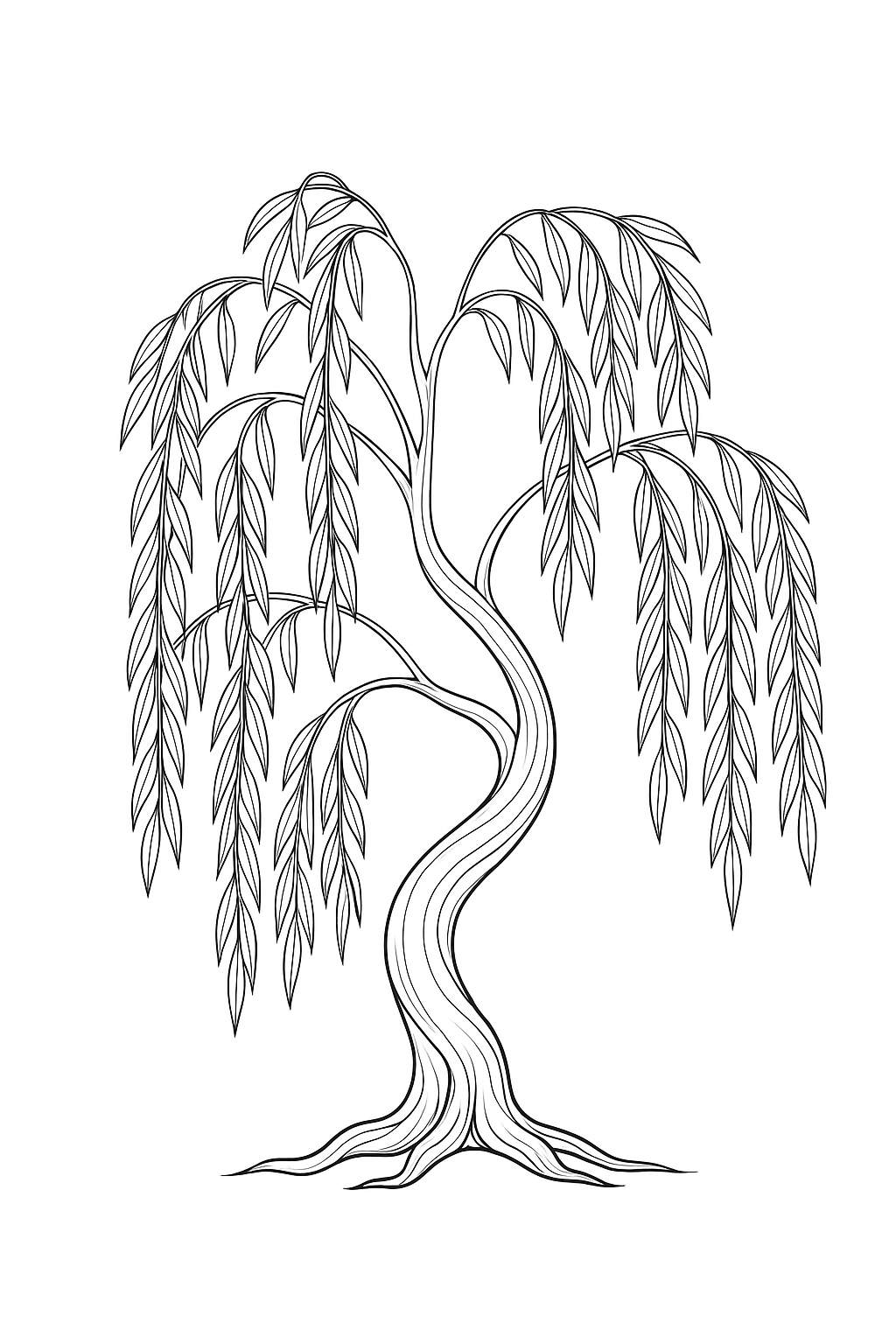 Desenho de Arvores para colorir e imprimir: número 18