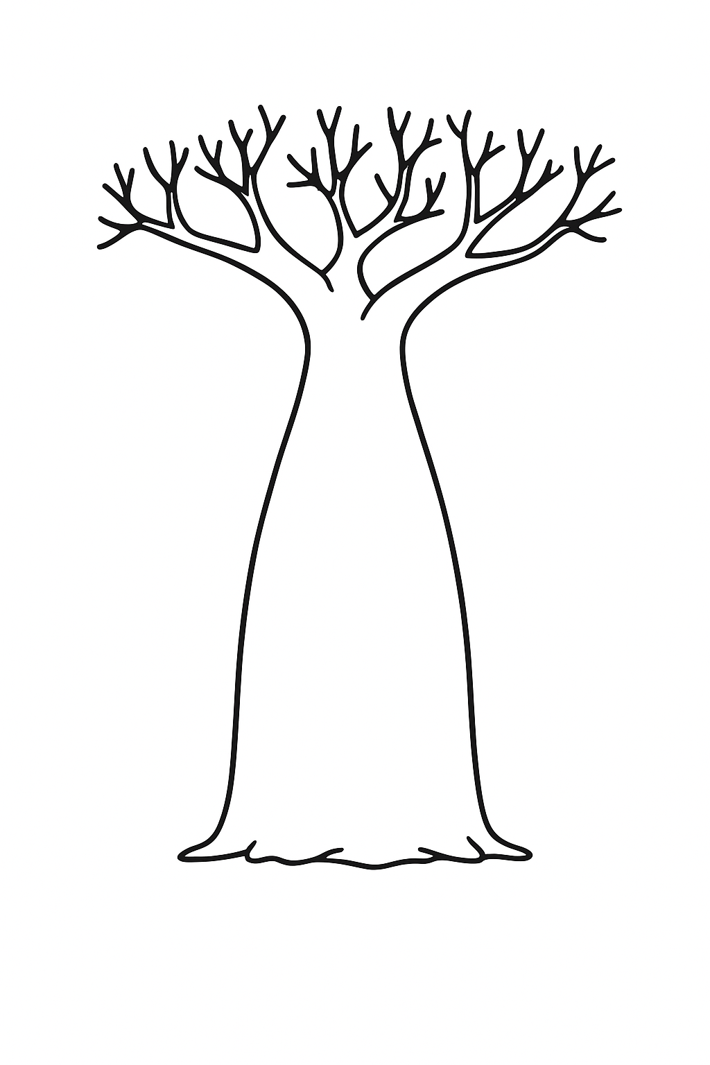 Desenho de Arvores para colorir e imprimir: número 20