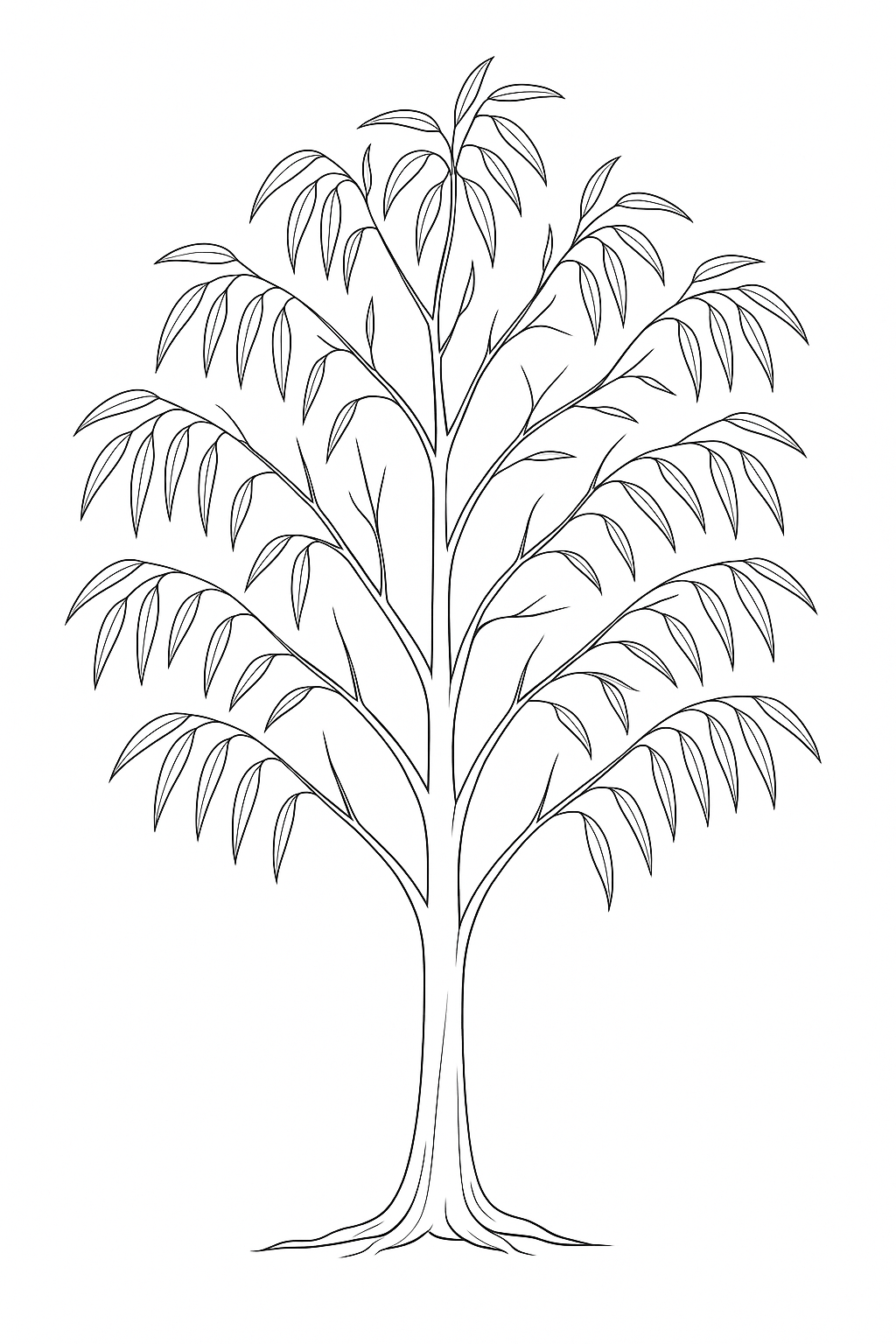 Desenho de Arvores para colorir e imprimir: número 22