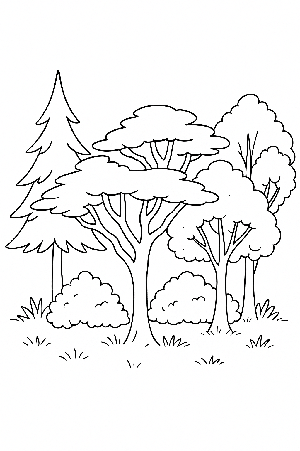 Desenho de Arvores para colorir e imprimir: número 23