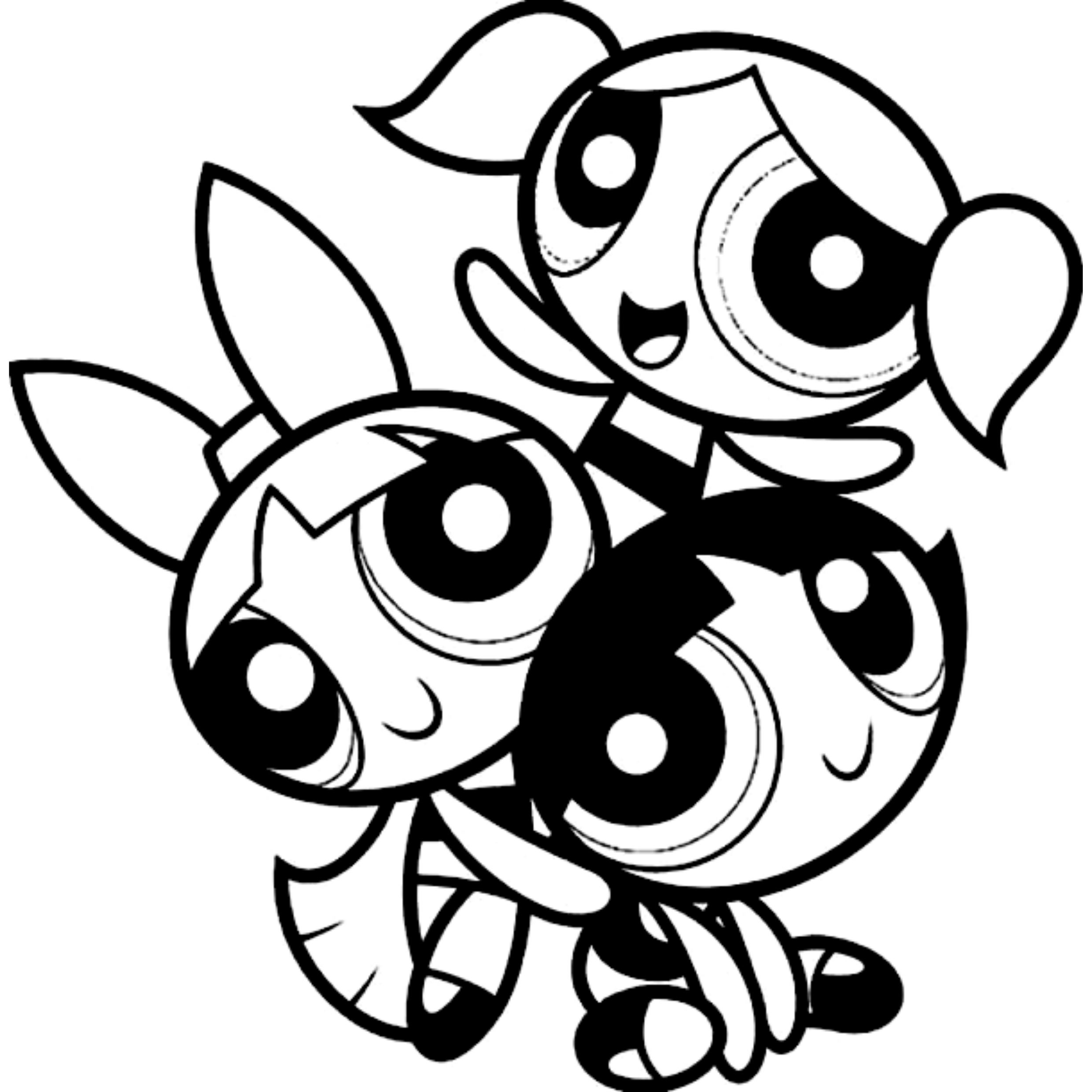 Desenho de As Meninas Superpoderosas para colorir e imprimir: número 1