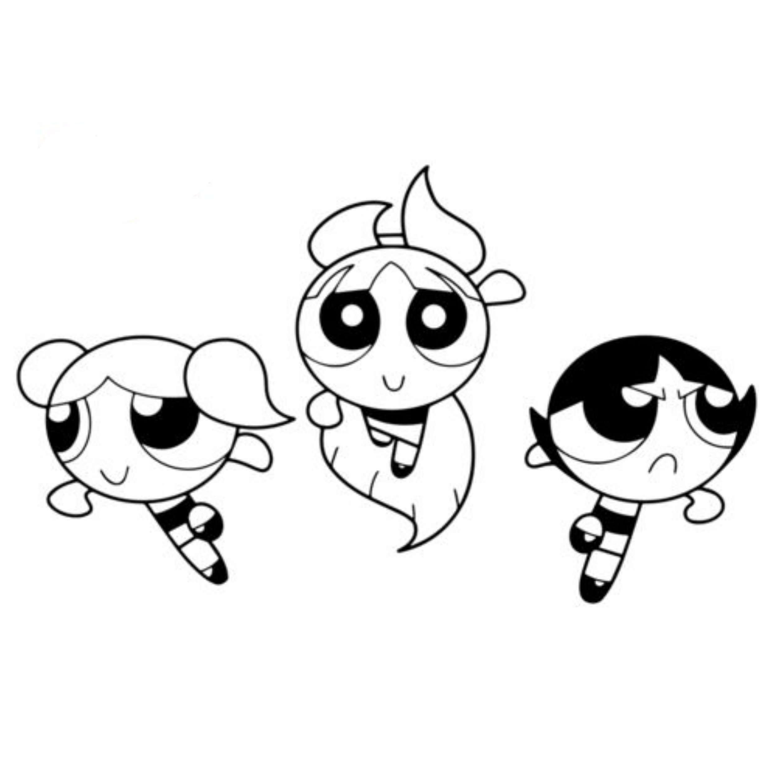 Desenho de As Meninas Superpoderosas para colorir e imprimir: número 3