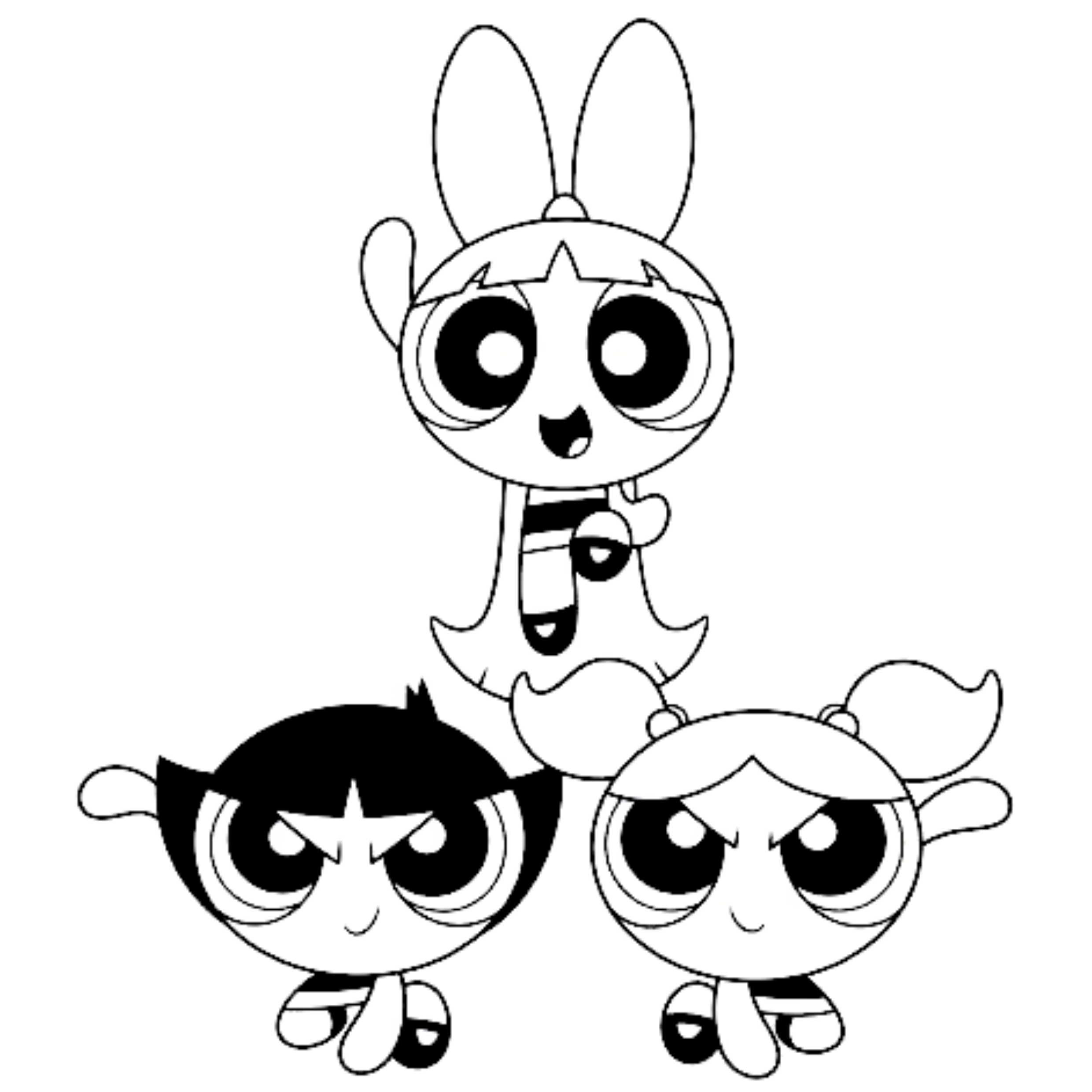 Desenho de As Meninas Superpoderosas para colorir e imprimir: número 9