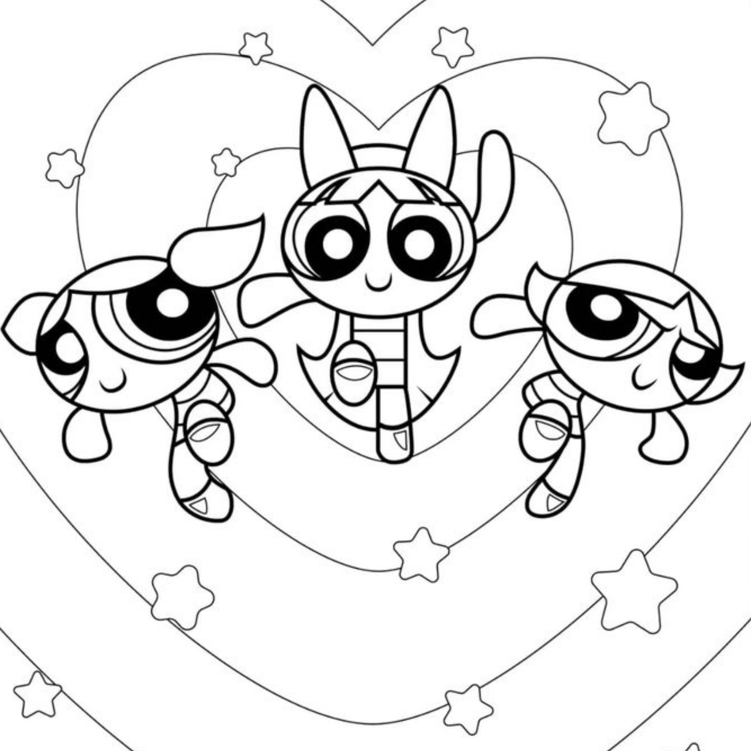 Desenho de As Meninas Superpoderosas para colorir e imprimir: número 13