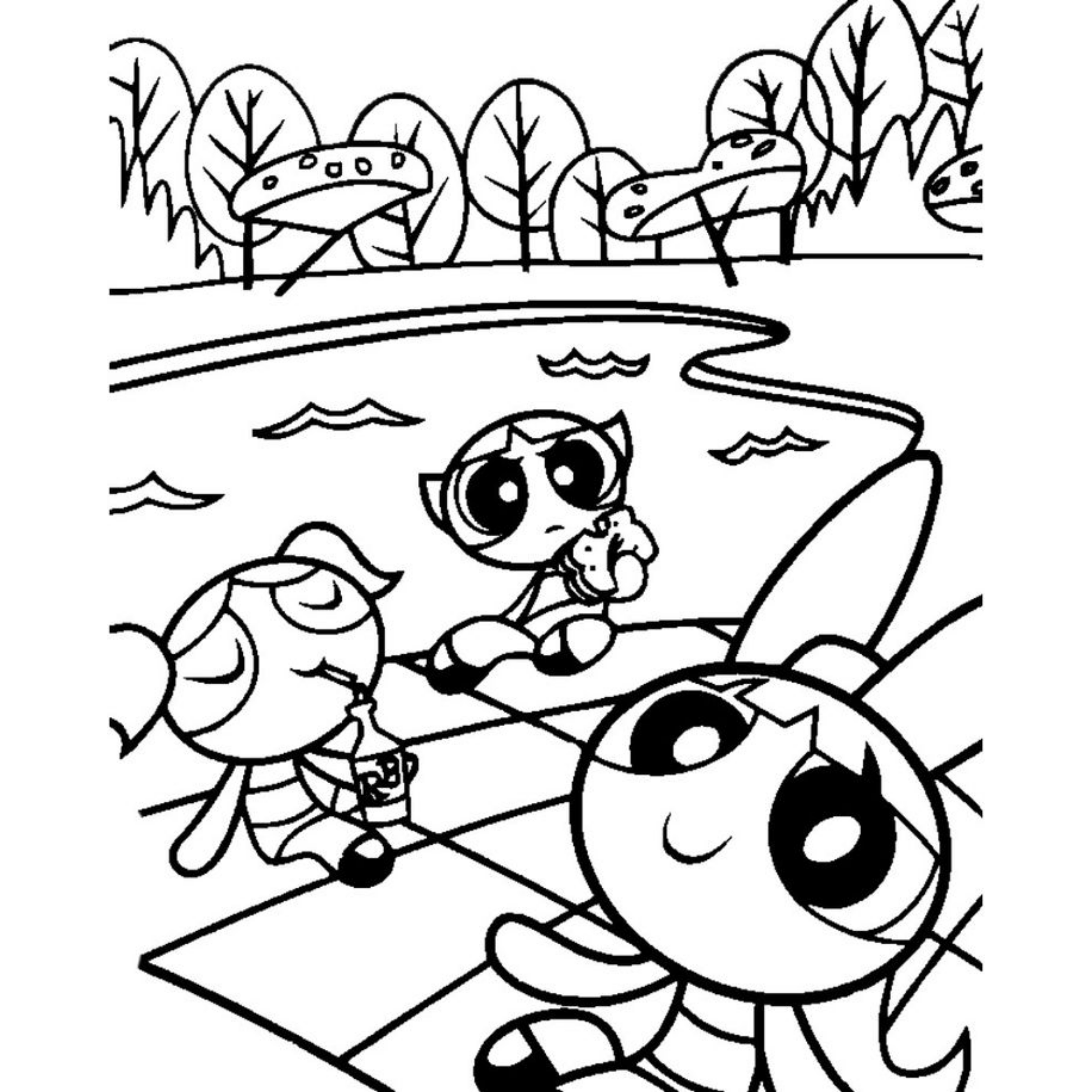 Desenho de As Meninas Superpoderosas para colorir e imprimir: número 14