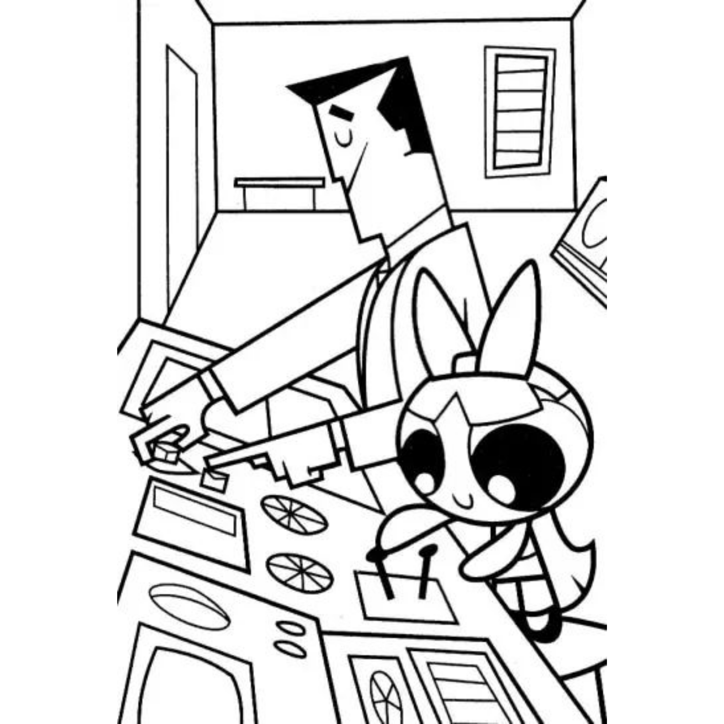 Desenho de As Meninas Superpoderosas para colorir e imprimir: número 19