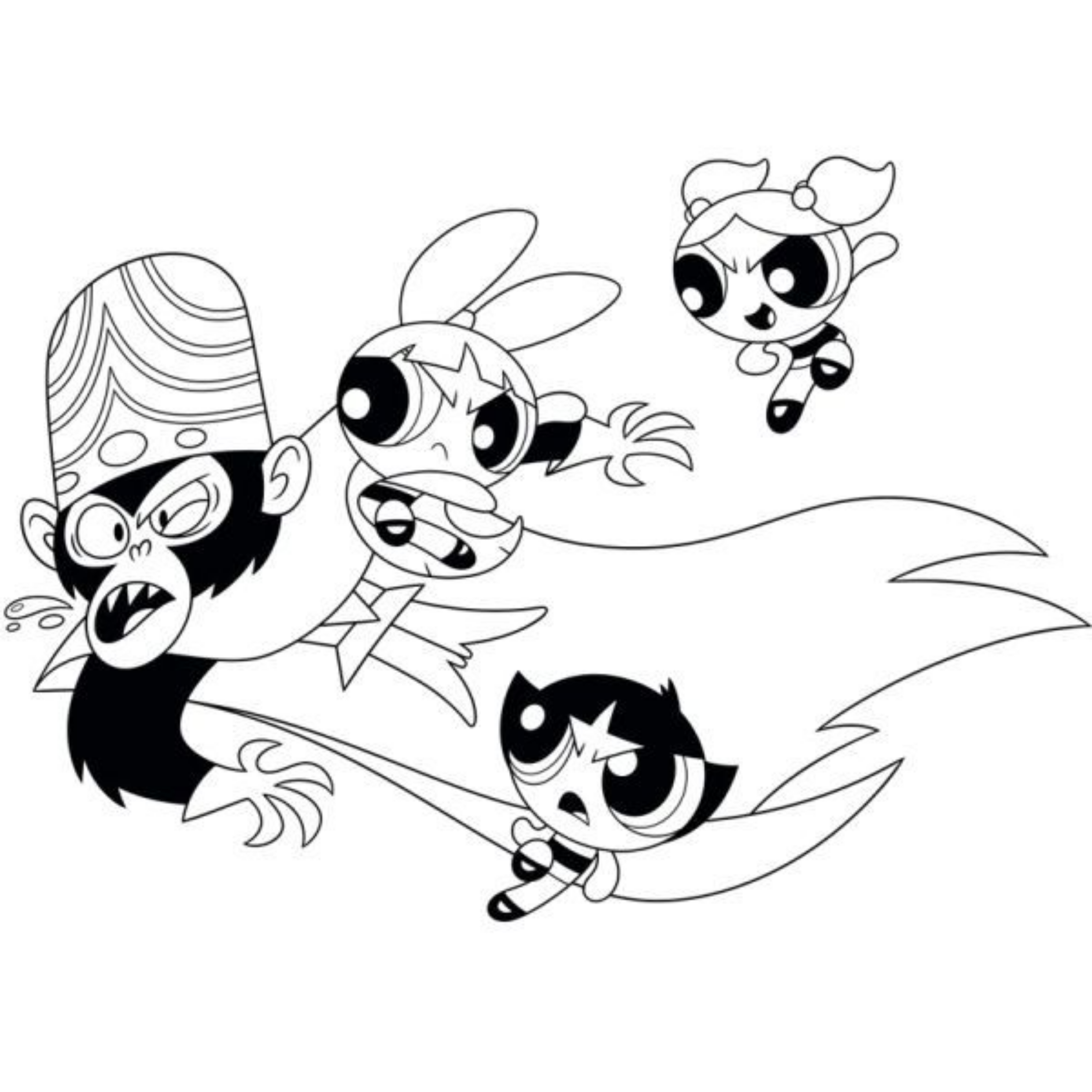 Desenho de As Meninas Superpoderosas para colorir e imprimir: número 21