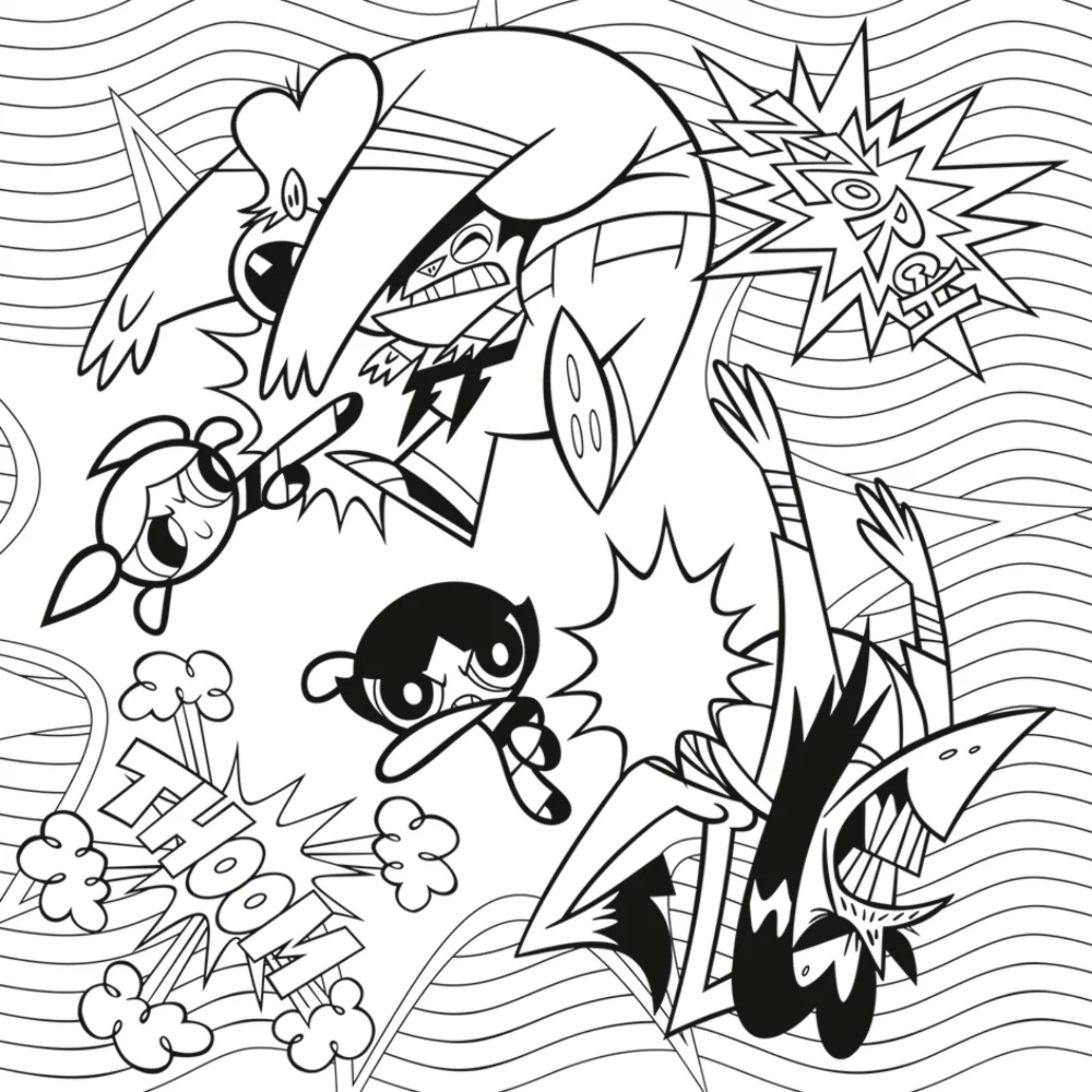 Desenho de As Meninas Superpoderosas para colorir e imprimir: número 22