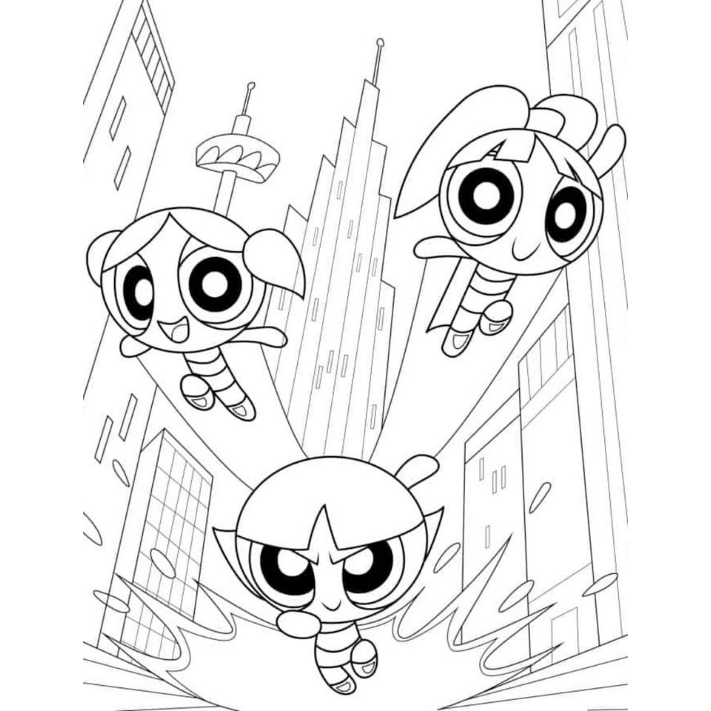 Desenho de As Meninas Superpoderosas para colorir e imprimir: número 23