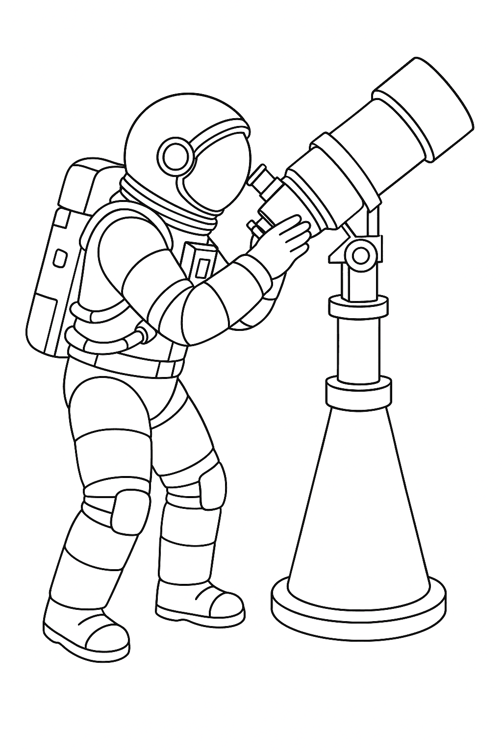 Desenho de Astronautas para colorir e imprimir: número 14
