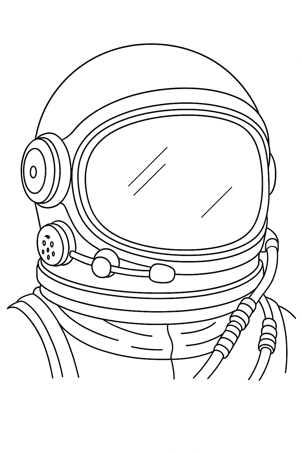 Desenho de Astronautas para colorir e imprimir: número 23