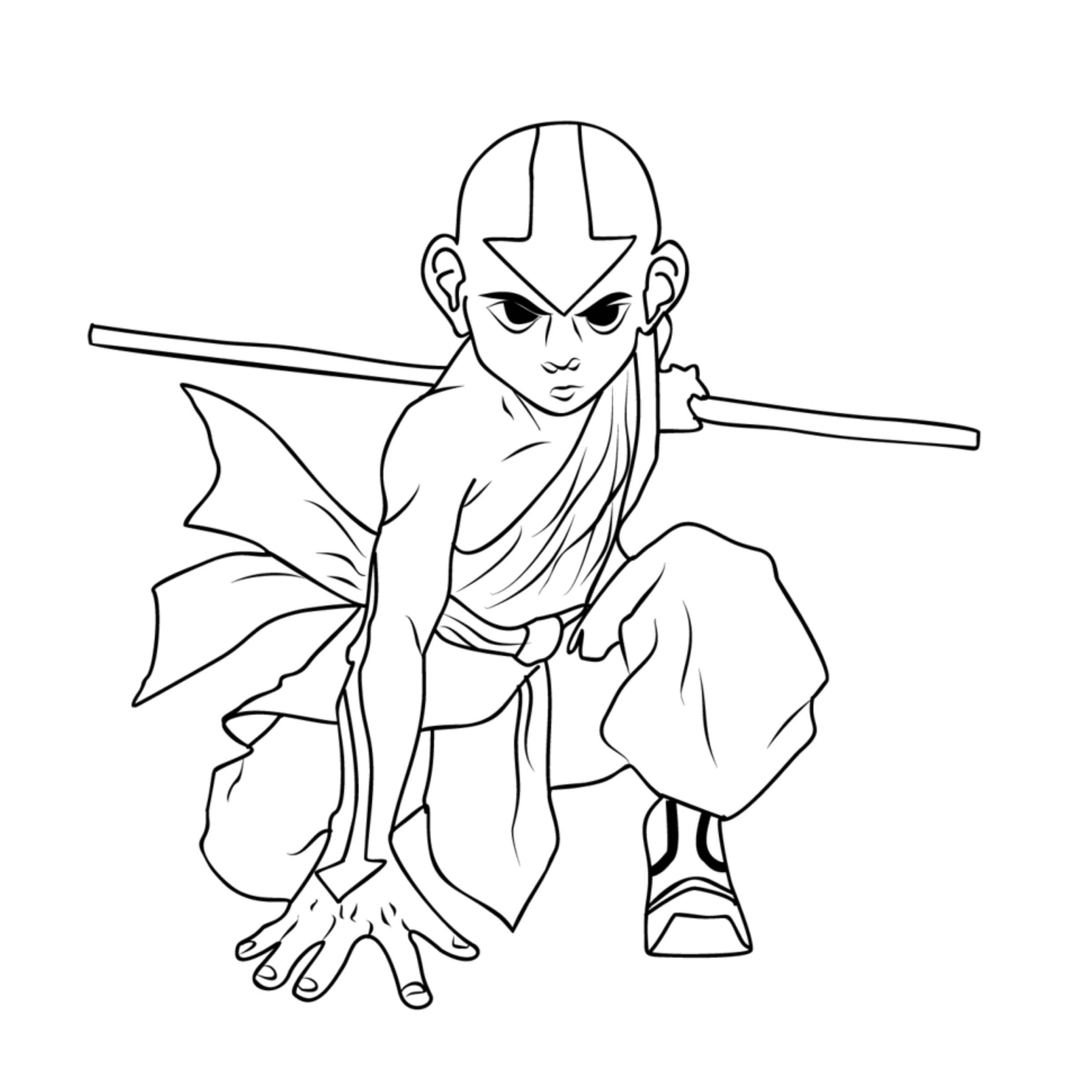 Desenho de Avatar para colorir e imprimir: número 1