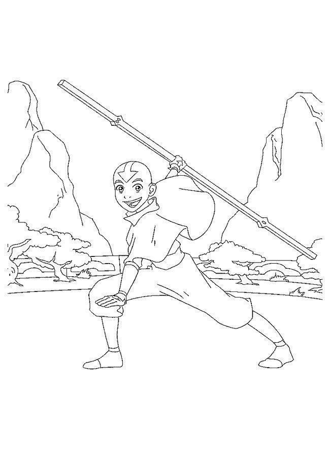 Desenho de Avatar para colorir e imprimir: número 7