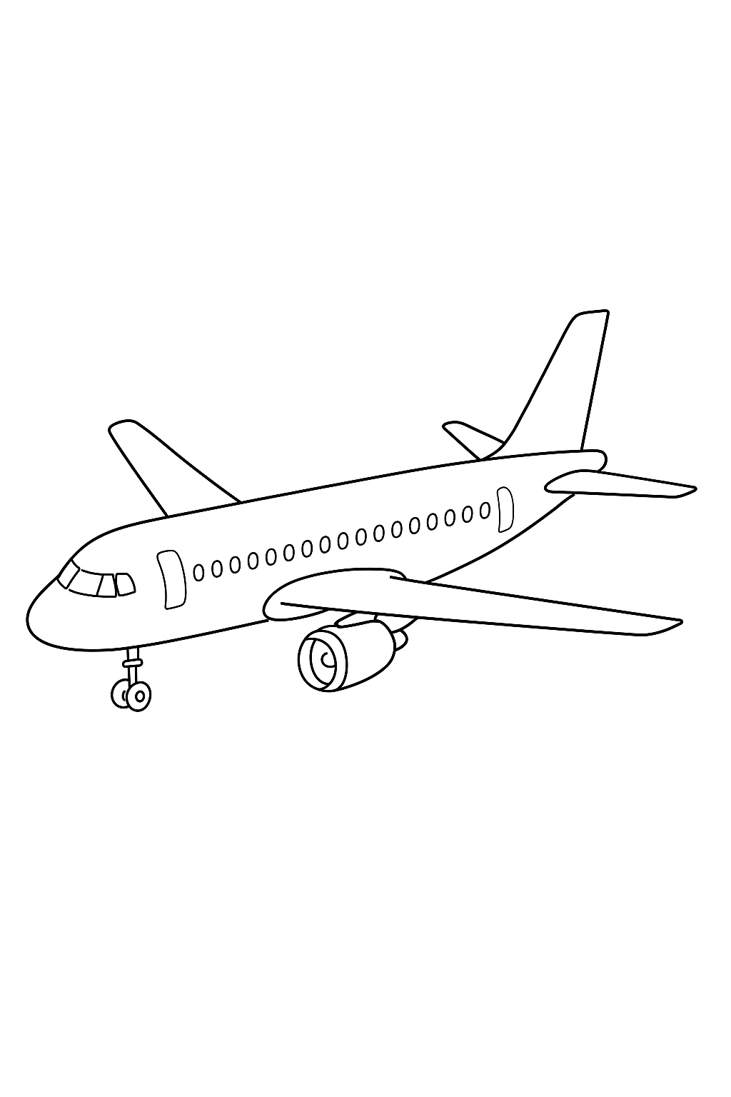 Desenho de Avioes para colorir e imprimir: número 6