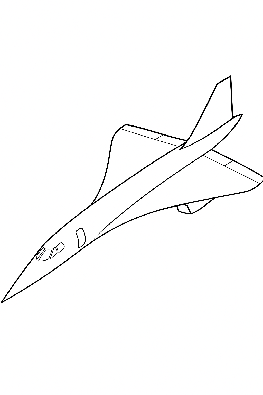 Desenho de Avioes para colorir e imprimir: número 7