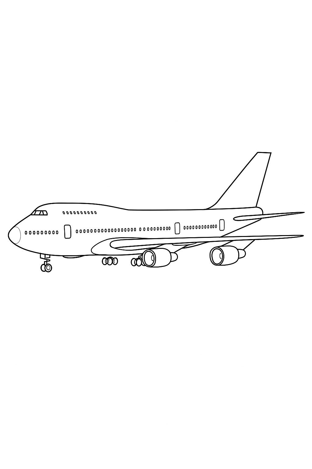 Desenho de Avioes para colorir e imprimir: número 8
