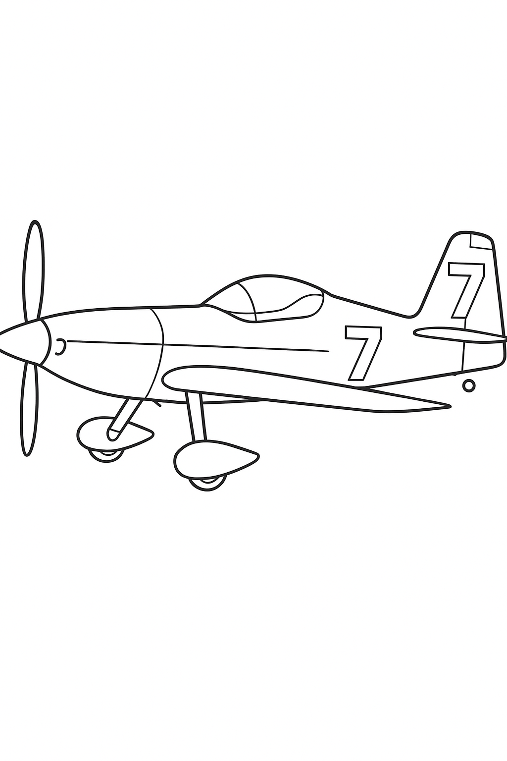Desenho de Avioes para colorir e imprimir: número 12