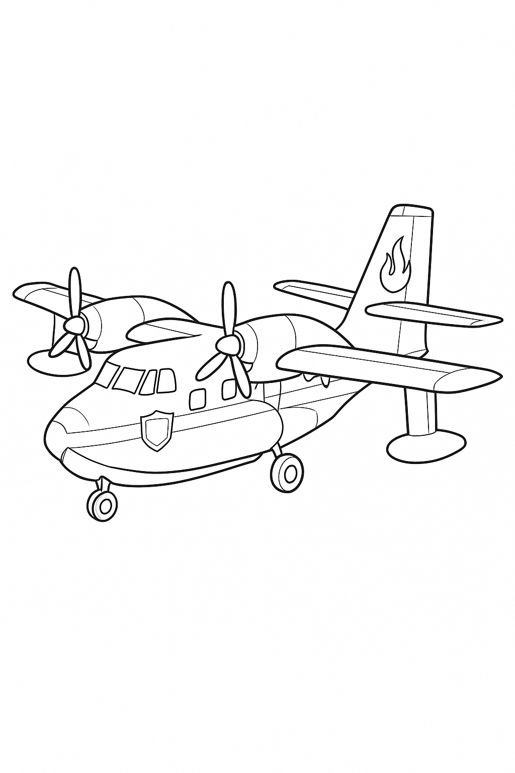 Desenho de Avioes para colorir e imprimir: número 13