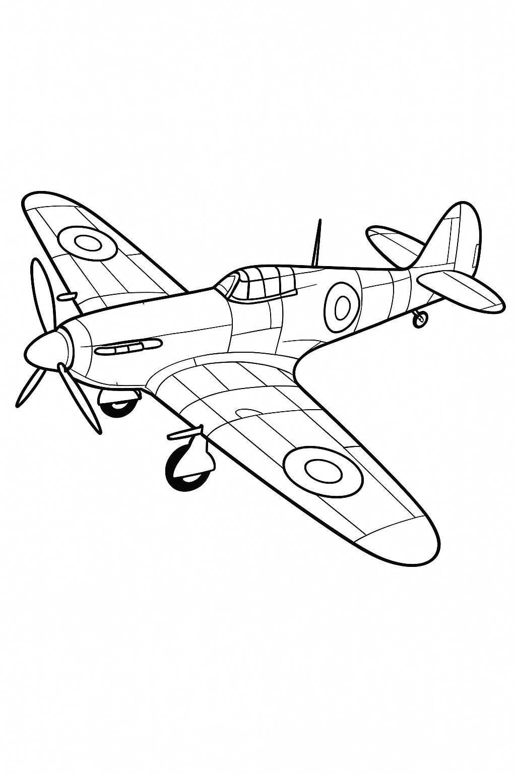 Desenho de Avioes para colorir e imprimir: número 16