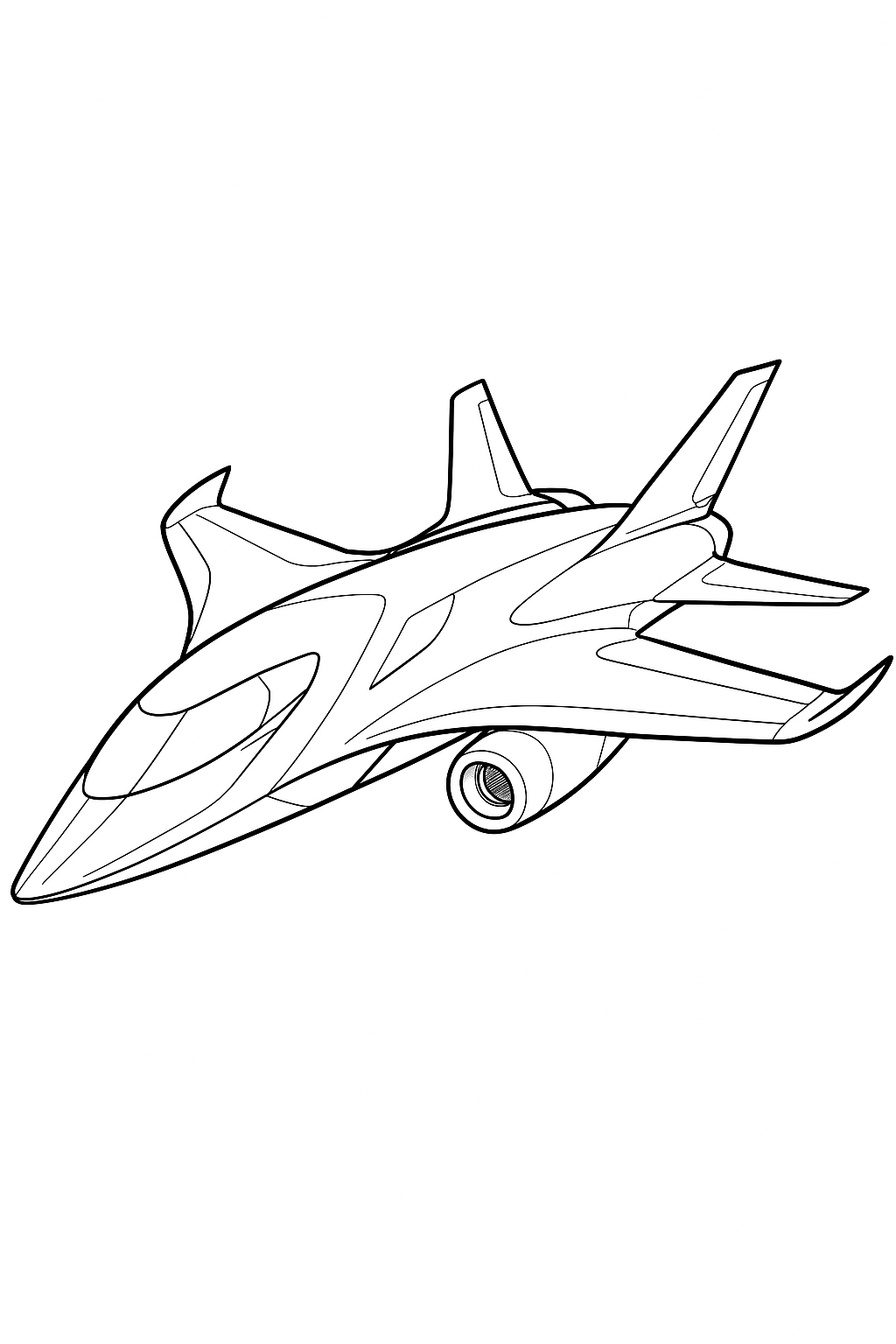 Desenho de Avioes para colorir e imprimir: número 18