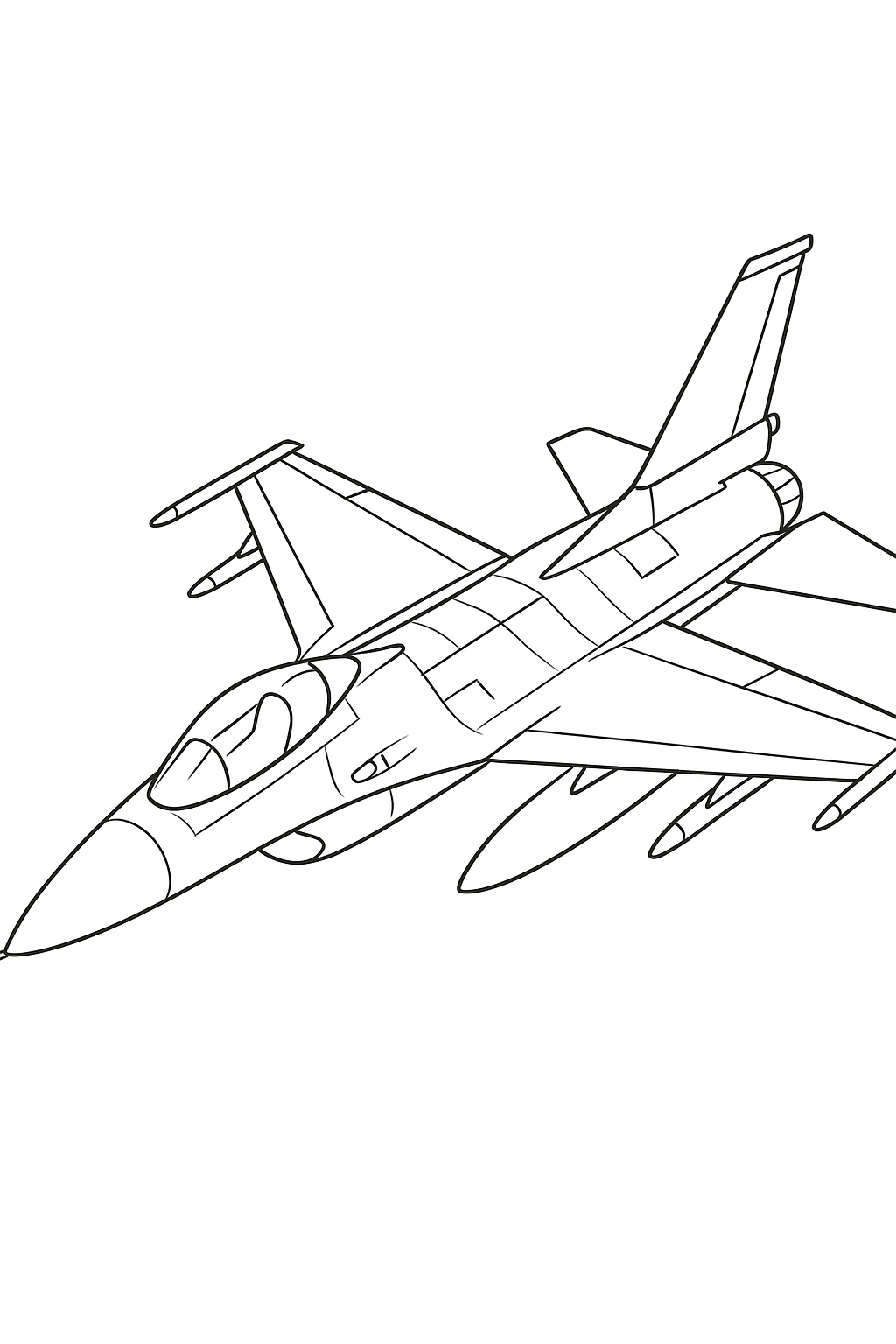 Desenho de Avioes para colorir e imprimir: número 19