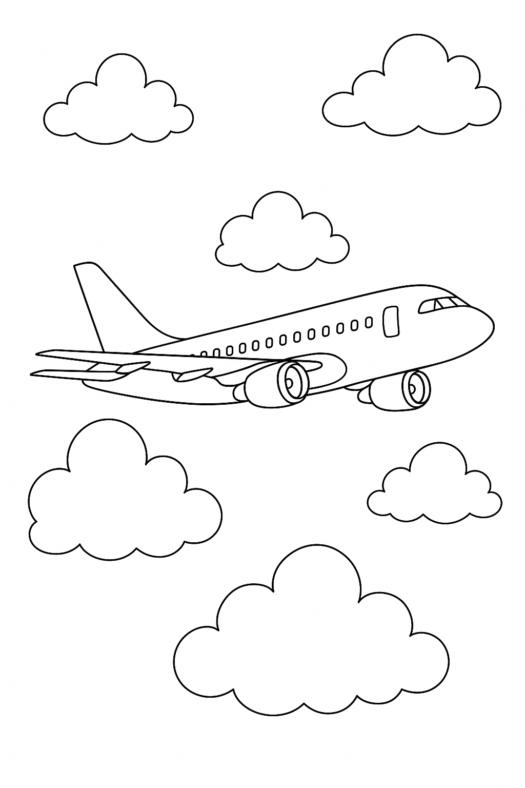 Desenho de Avioes para colorir e imprimir: número 21