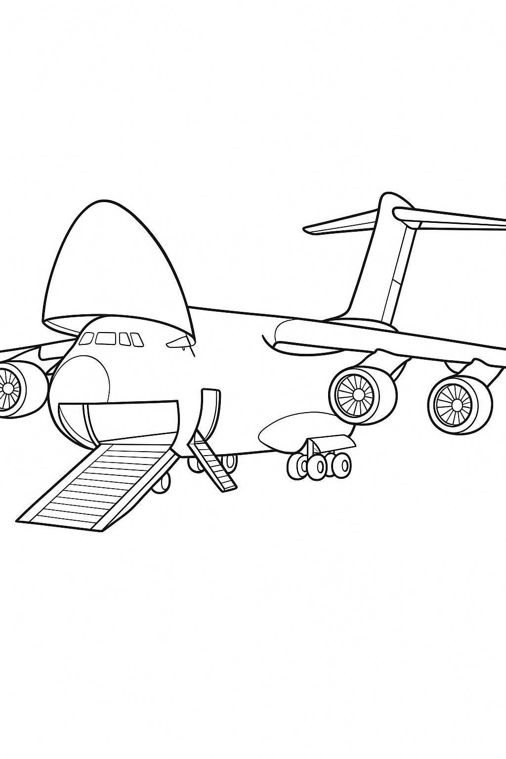 Desenho de Avioes para colorir e imprimir: número 22