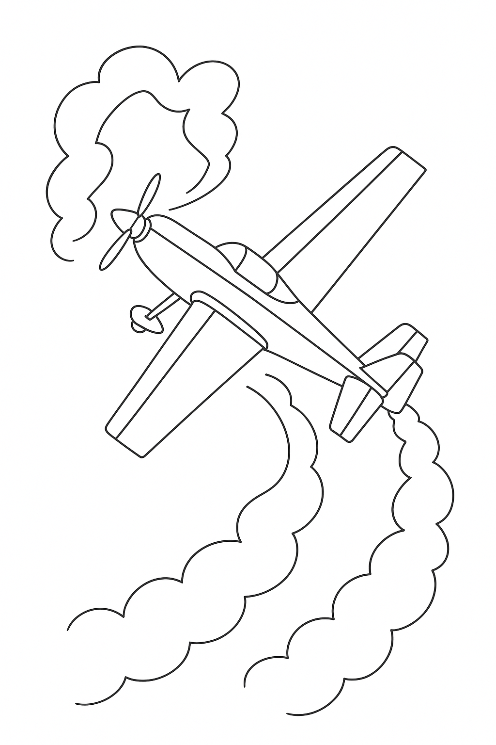 Desenho de Avioes para colorir e imprimir: número 23