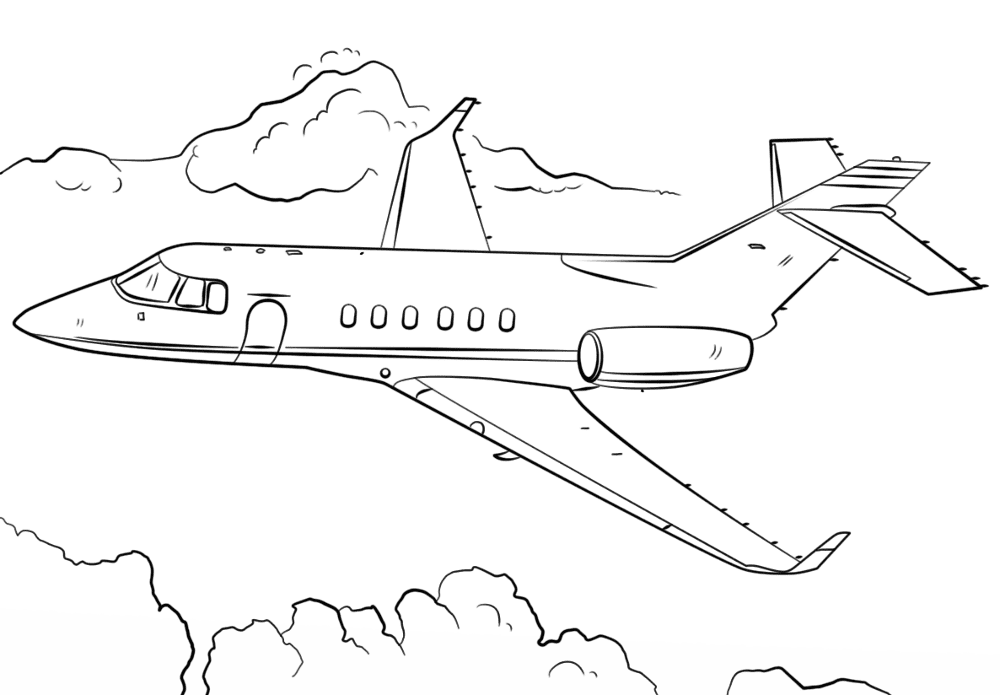 Desenho de Avioes para colorir e imprimir: número 26